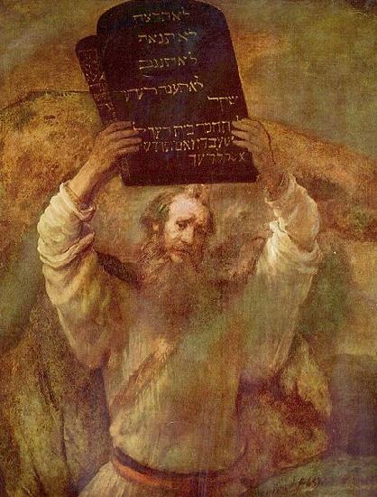 Rembrandt Peale Moses mit den Gesetzestafeln oil painting image